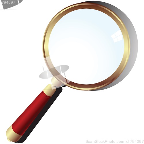 Image of Golden magnifying glass