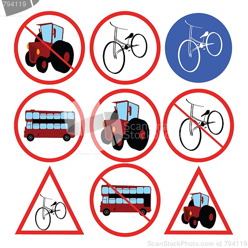 Image of Stylized traffic signs