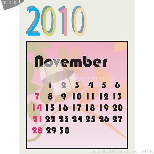 Image of 2010 calendar