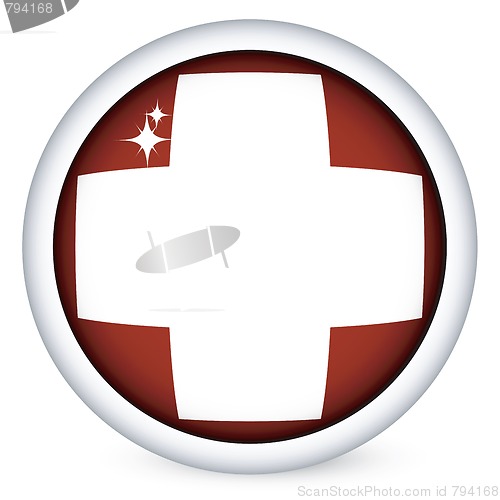 Image of Swizerland flag button