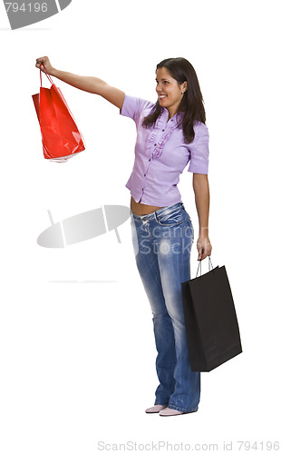 Image of Woman with shopping bags