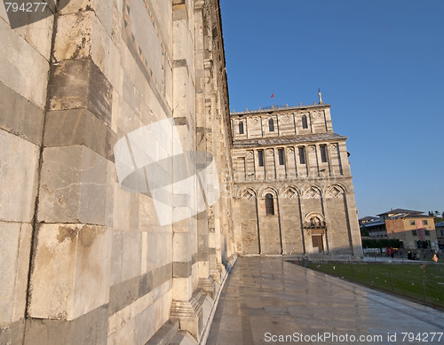 Image of Light snow in Piazza dei Miracoli, Pisa, Italy