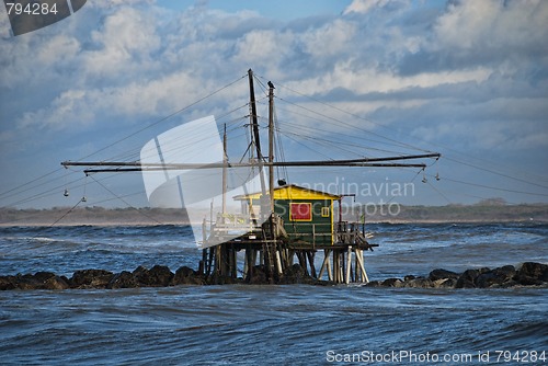 Image of Detail of a Storm in Marina di Pisa, Italy