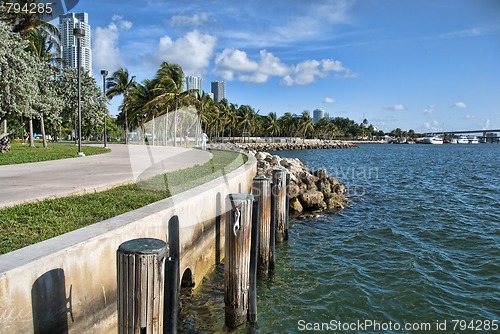 Image of Miami, Florida, on a Hot and Sunny Spring Morning