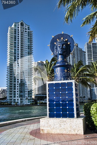 Image of Miami, Florida, on a Hot and Sunny Spring Morning