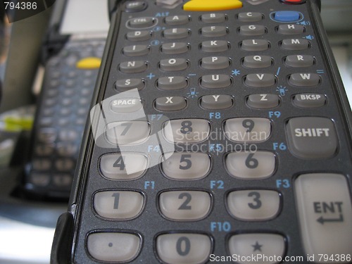 Image of Keyboard in a Computer Lab, Tuscany, Italy