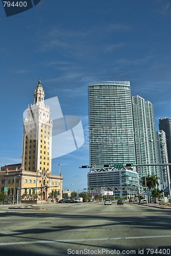 Image of Miami, Florida, on a Hot and Sunny Spring Morning