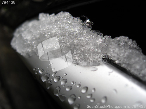 Image of Ice Shapes after a rare Snowfall in Pisa, Italy