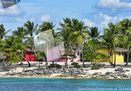 Image of Small and Coloured Homes on the Coast of Santo Domingo