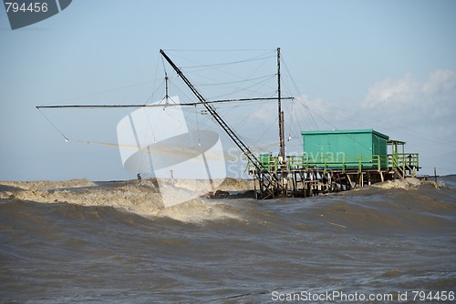 Image of Detail of a Storm in Marina di Pisa, Italy