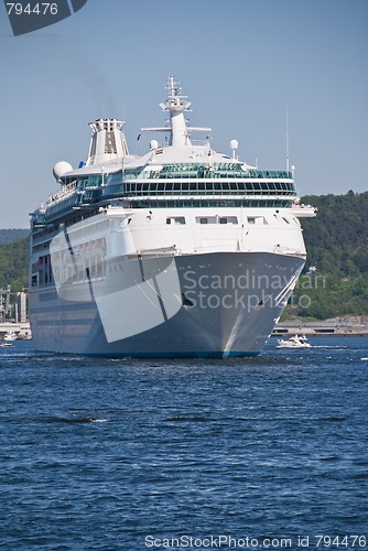 Image of Cruise Ship in the port of Oslo, Norway