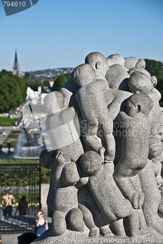 Image of Statue in a Park of Oslo, Norway, May 2009