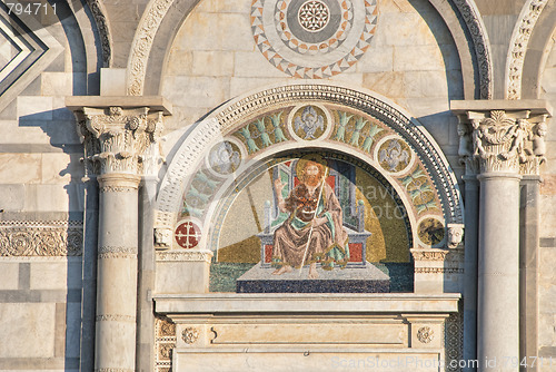 Image of Duomo Facade, Piazza dei Miracoli, Pisa, Italy