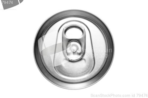 Image of aluminum can top macro