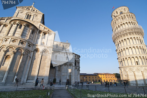 Image of Light snow in Piazza dei Miracoli, Pisa, Italy