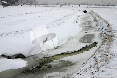 Image of brook on winter