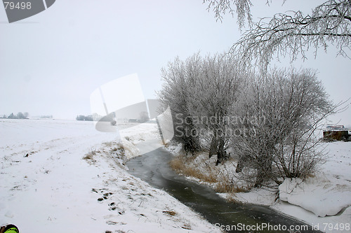 Image of brook on winter