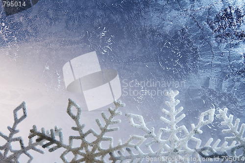 Image of Frozen glass background