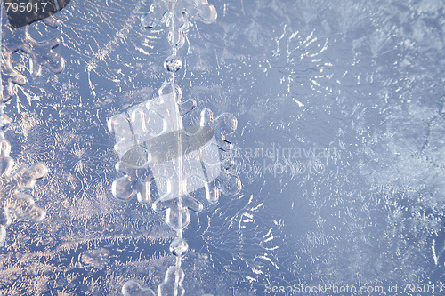 Image of Frozen glass background