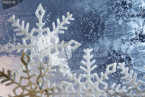 Image of Frozen glass background