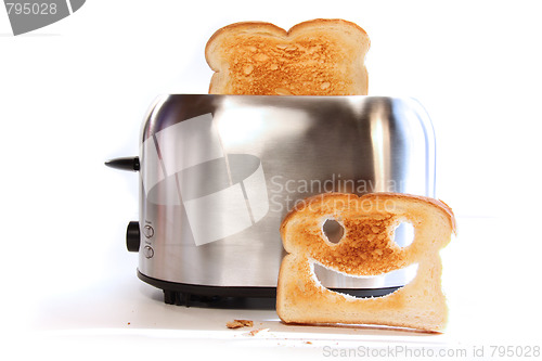 Image of Toaster with slices of toast 