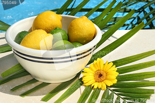 Image of Lemons and limes in a bowl