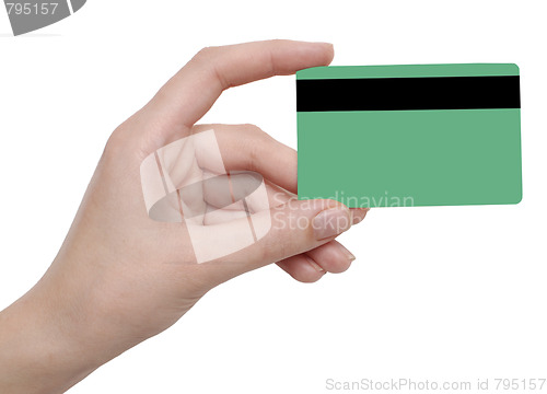 Image of card in a hand