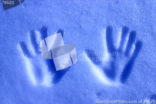 Image of hands in snow