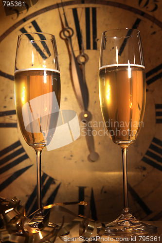 Image of Champagne ready to bring in the New Year