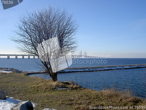 Image of öresunds bridge in malmö in sweden