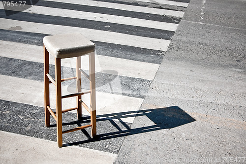 Image of Chair on the zebra crossing