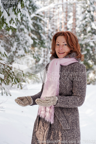 Image of Woman in forest