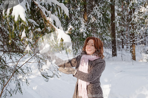 Image of Woman in forest