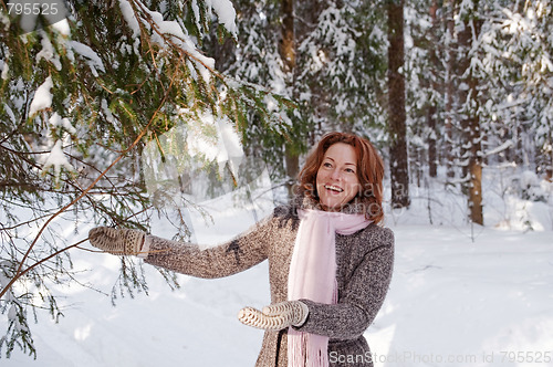 Image of Woman in forest