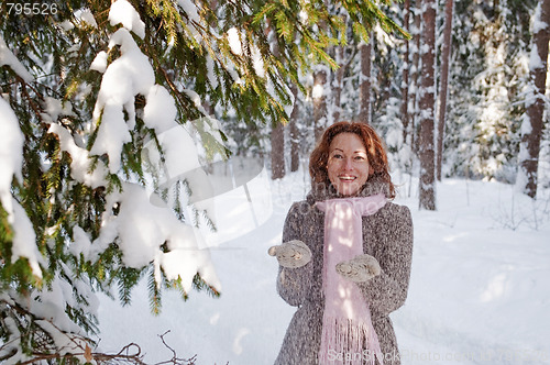 Image of Woman in forest