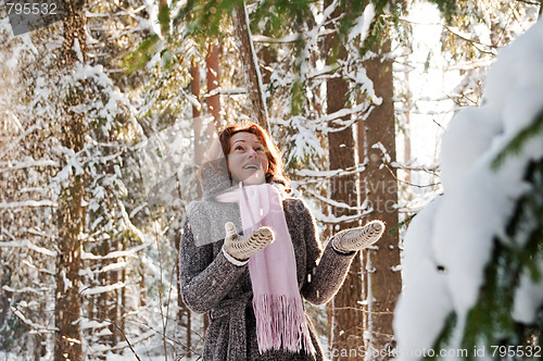 Image of Woman in forest