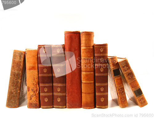 Image of Old books against a white background