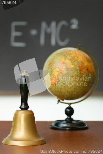 Image of Old school bell on desk 