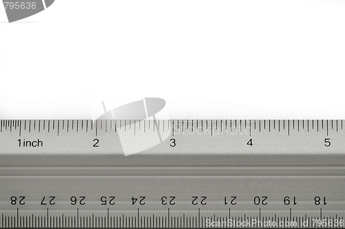 Image of School ruler on white 