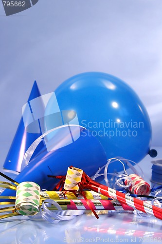 Image of Blue party decorations