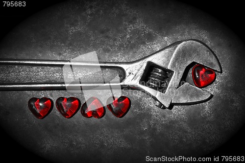 Image of Five grunge hearts