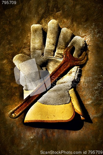 Image of Used work gloves