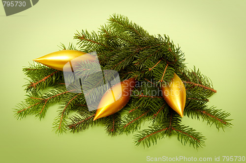 Image of Golden-green christmas decoration