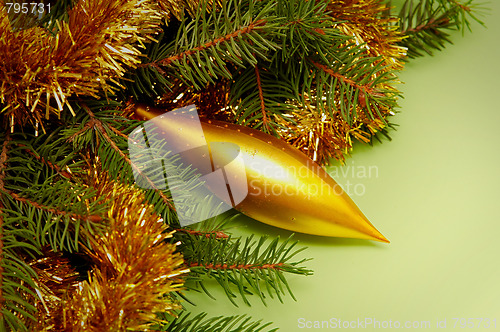 Image of Golden-green christmas decoration