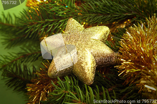 Image of Golden-green christmas decoration