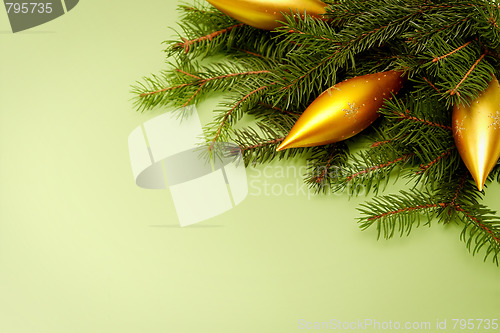 Image of Golden-green christmas decoration