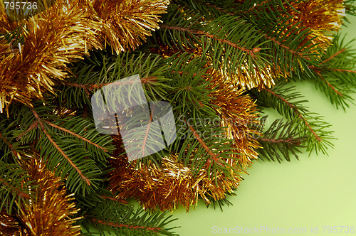 Image of Golden-green christmas decoration