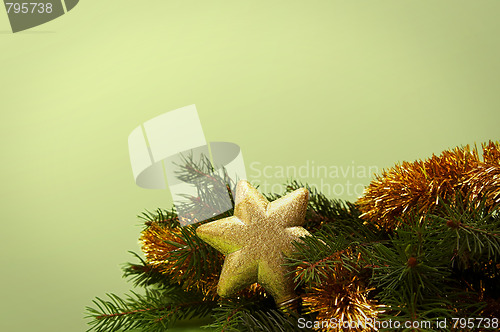 Image of Golden-green christmas decoration