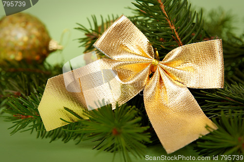 Image of Golden-green christmas decoration