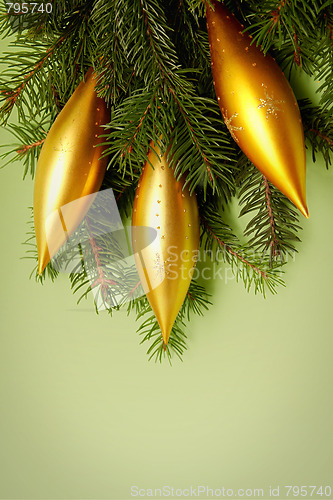 Image of Golden-green christmas decoration